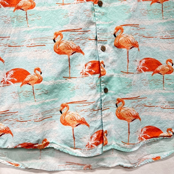 Oliver & Burke Flamingo Button Down Shirt Size XL - Picture 4 of 11